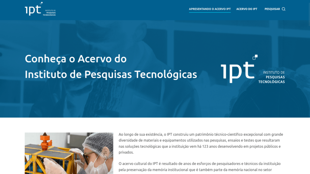 Acervo do Instituto de Pesquisas Tecnológicas